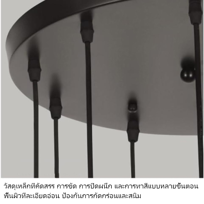 ECONN โคมไฟระย้า โคมระย้าแก้วคริสตัล 3/6/9 หัว สไตล์โมเดิร์น หรูหรา สำหรับวิลล่า ห้องนั่งเล่น หลอดไฟ E27 โคมไฟเพดาน - รูปที่ 2