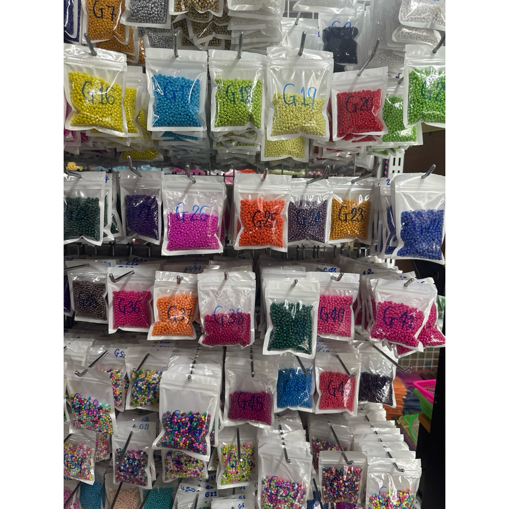 ลูกปัด4มิลยี่ห้อGถุงล่ะ70กรัมราคา20บาท