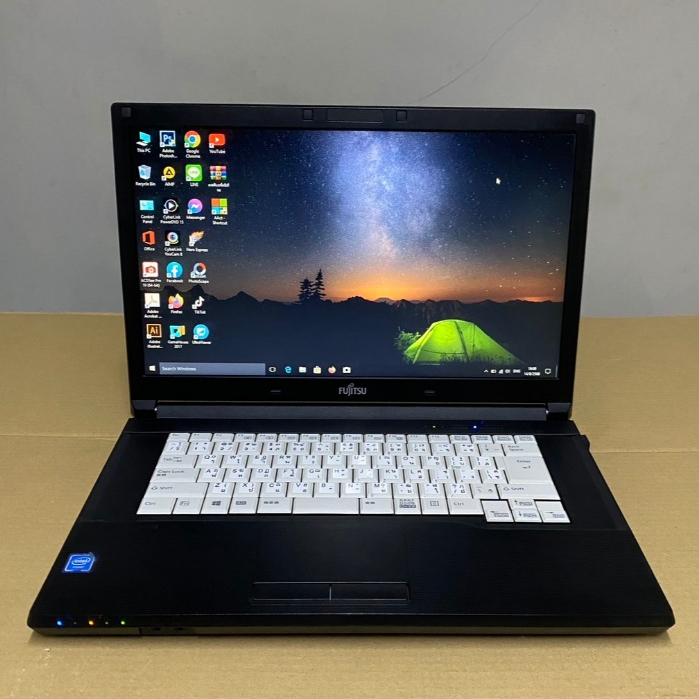 โน๊ตบุ๊คมือสอง Notebook Fujitsu A577/T Celeron 3865U(RAM:4-8GB/SSD:128GB)15.6" วินโด้10พร้อมโปรแกรม