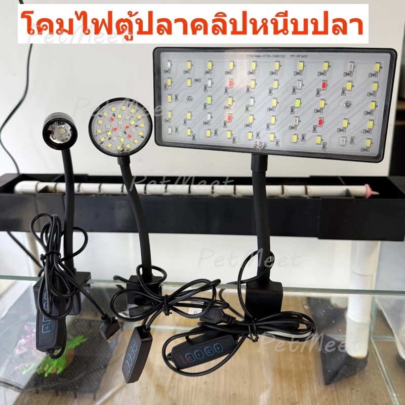 ถูก🎉โคมไฟคลิปตู้ปลา โคมไฟตู้ปลา LED โคมคลิป กันน้ำสำหรับปลูกพืชในตู้ปลา ตกแต่งตู้ปลา อุปกรณ์เสริม การชาร์จ USB