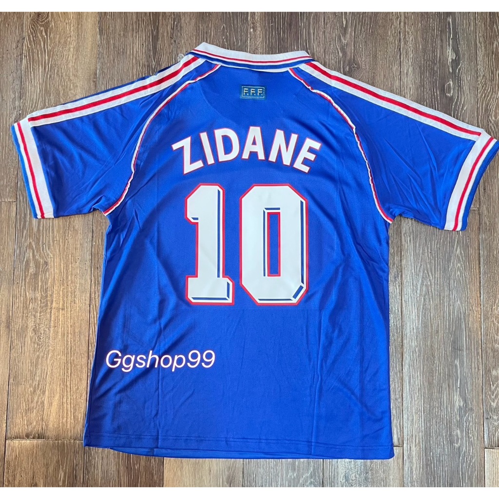 Retro Classic เสื้อบอลย้อนยุค ฝsั่ง|ศด เจ้าบ้าน 1998 พร้อมชื่อนักเตะ  งานคุณภาพ พร้อมจัดส่ง จัดส่งไว