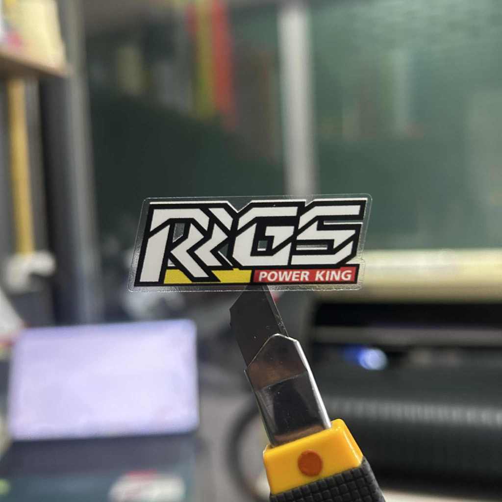สติกเกอร์ แปะโช๊คหน้าRGS ใช้สำหรับทดแทนของเดิมที่ชำรุด หรือแปะเพื่อความสวยงาม