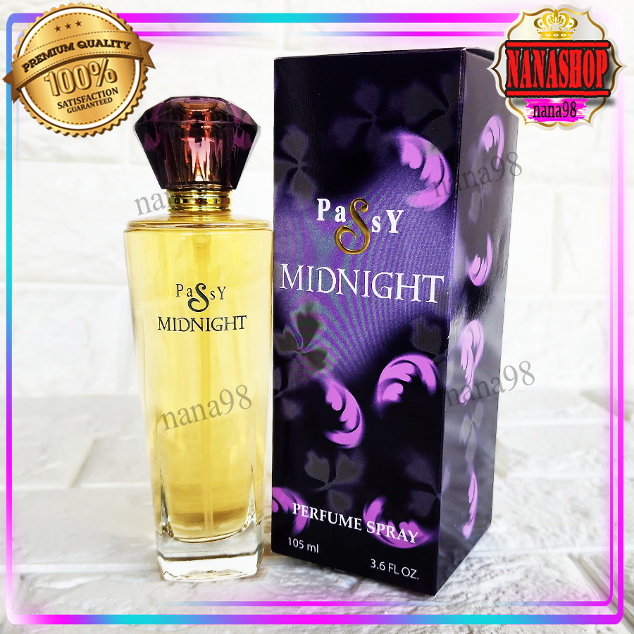 💥ส่งฟรี น้ำหอมแพซซี่ มิดไนท์ กล่องม่วง PASSY MIDNIGHT PERFUME SPRAY แพซซี่ เพอร์ฟูม สเปรย์ 105 ml.