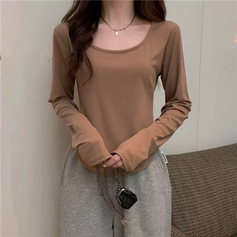 เสื้อยืดแขนยาว : ป้ายMe แขนยาวทรงเข้ารูป