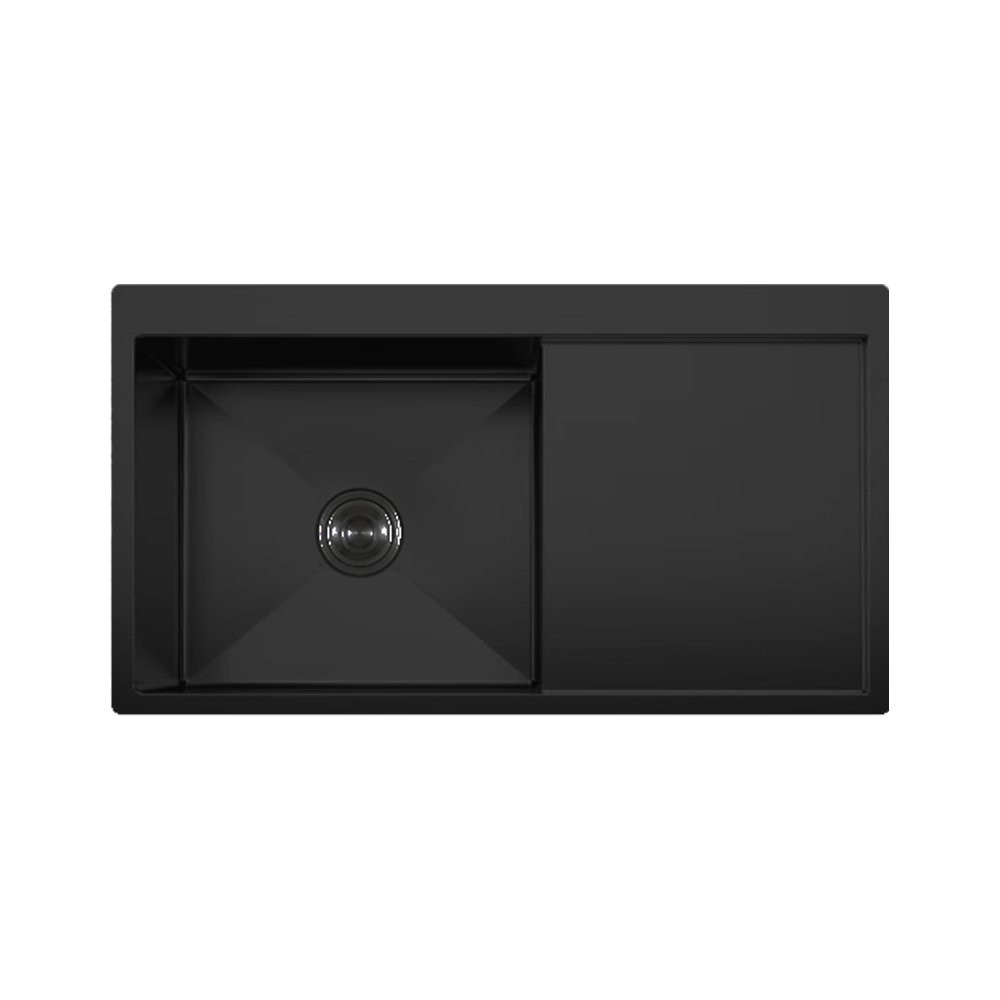 TEKA Sink อ่างล้างจานฝัง 1 หลุม 1 ที่พัก TEKA TQ 1B1D PVD BLACK