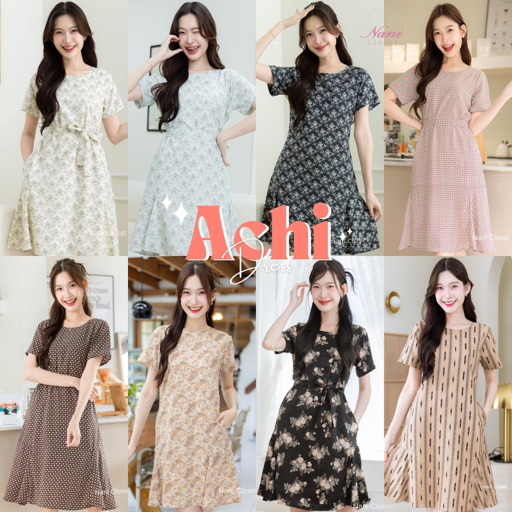 Achi Dress เดรสคอกลม ทรงปล่อย ทรงมินิมอล ใส่ง่าย เป็นทรงเอวี่เดย์ลุค ผ้าเกาหลีเนื้อนิ่มใส่สบาย