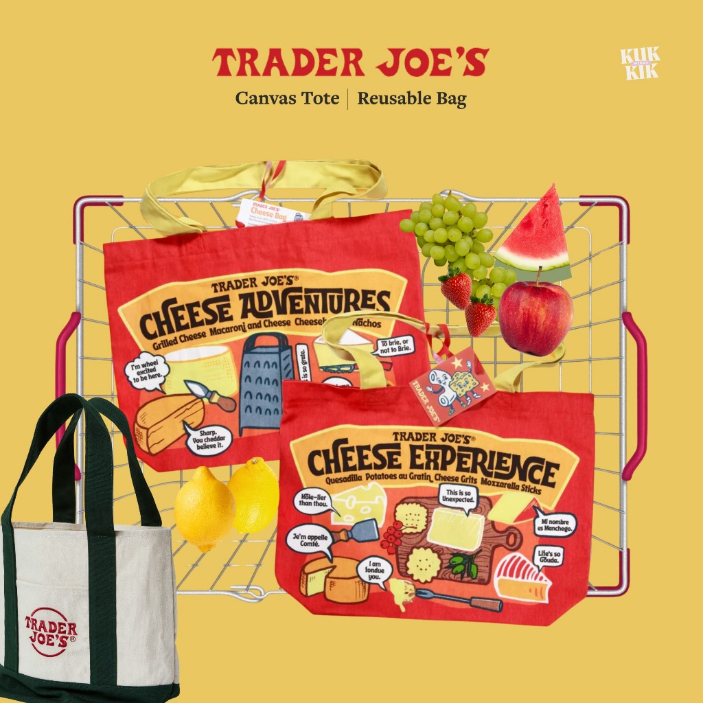 พร้อมส่ง Trader joe's Canvas bag , Reusable bag
