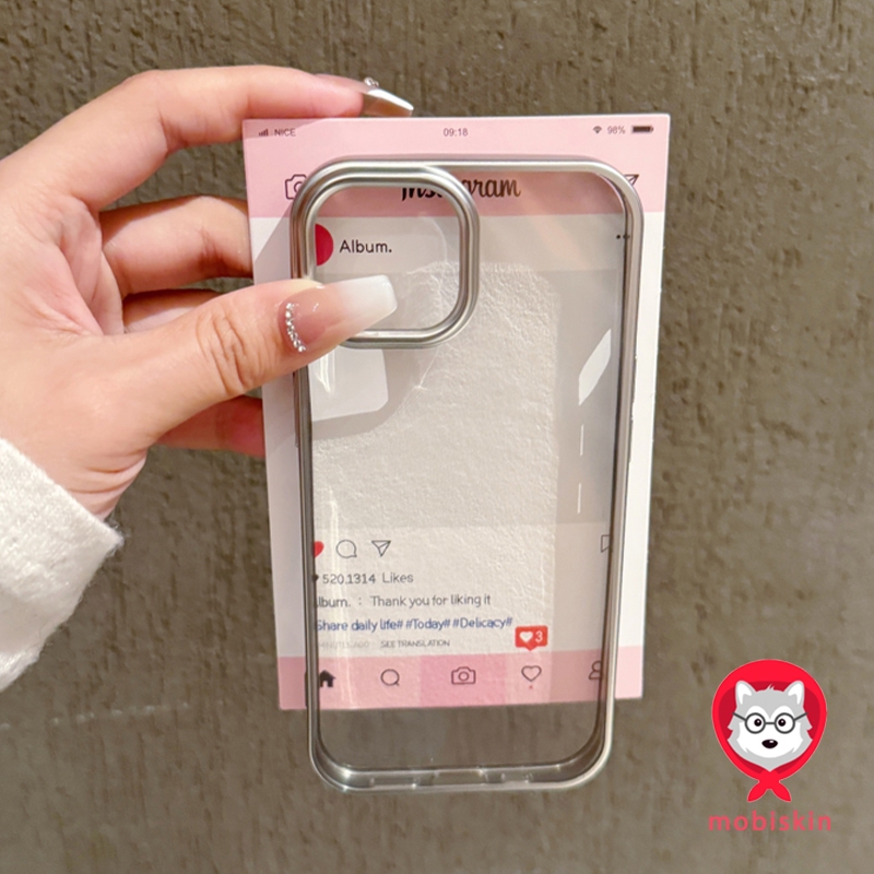 เคสโทรศัพท์ For เคสไอโฟน11 iPhone 11 12 13 14 15 Pro Max X XS 7 8 Plus XR เคส TPU Edge Electroplating Clear Phone Case