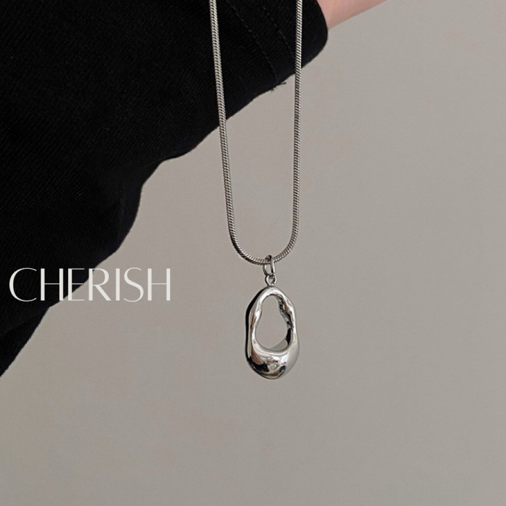 [CR91] สร้อยคอสีเงินสไตล์เกาหลี ใส่เพื่อเพิ่มความเก๋ให้ลุค [CHERISHxMIHREH]