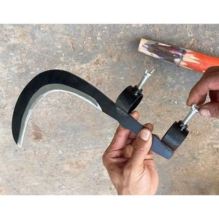 มีดตัดทะลาย ใบมีดเคียว สำหรับตัดมะพร้าว ตัดกล้วย ตัดหญ้า Curved Coconut Harvesting Sickle with Handle Clamp - High Carb