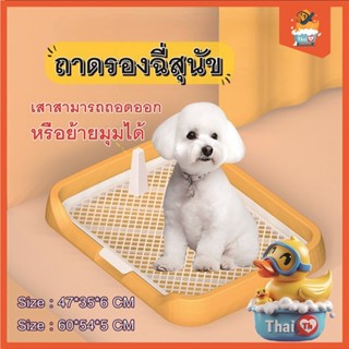 Thai.th ห้องน้ำสุนัข ขนาดใหญ่ ถาดรองฉี่สุนัข แถมเสา มีตะแกรง…