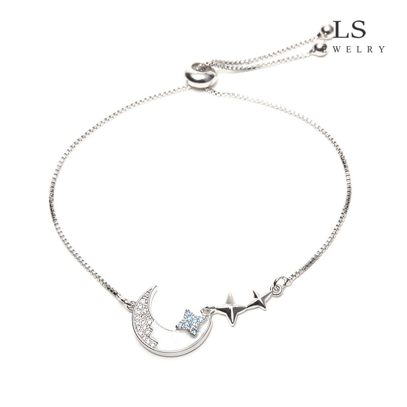 LS สร้อยข้อมือแฟชั่นสตรี สร้อยข้อมือพระจันทร์ b2852