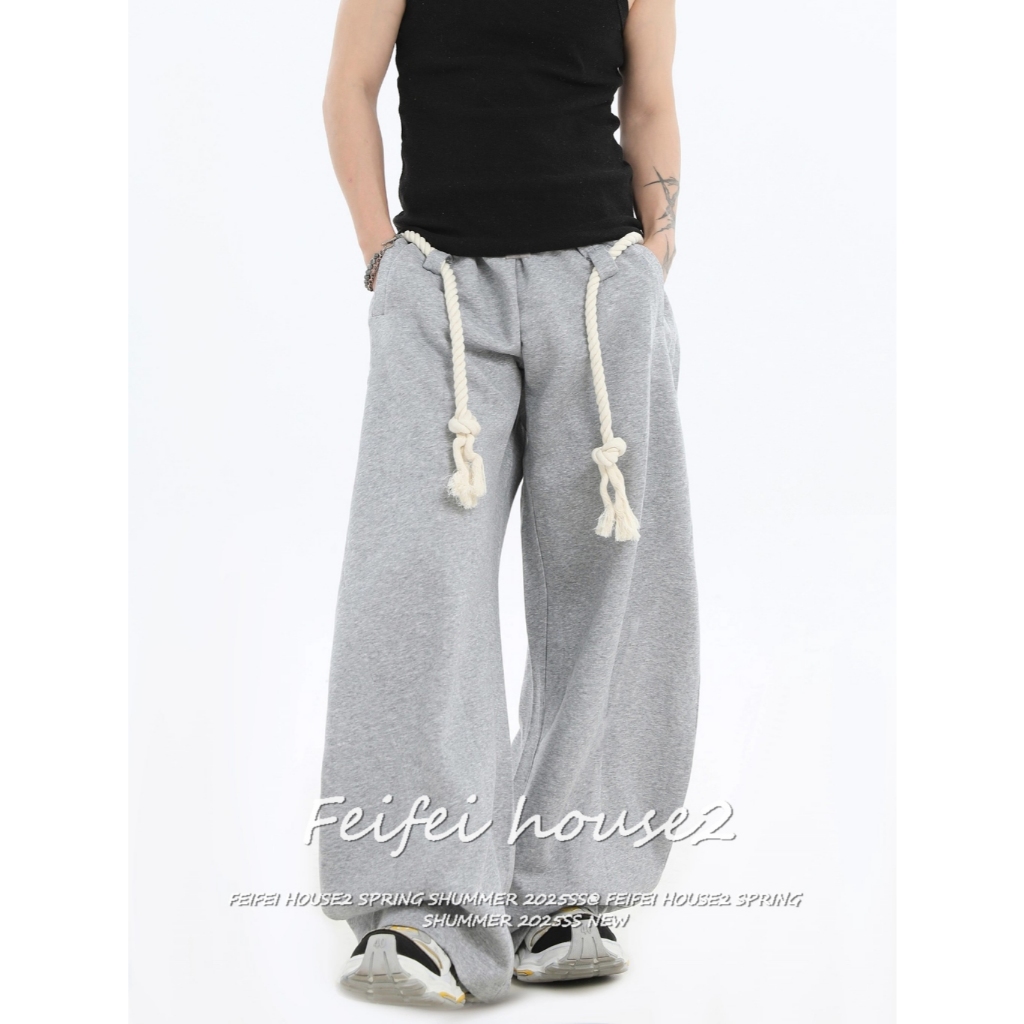[Summer Retro Jazz Dance Wide Leg Pants]กางเกงขากว้างเอวยางยืดสไตล์ย้อนยุคแบบอเมริกันสำหรับฤดูร้อน