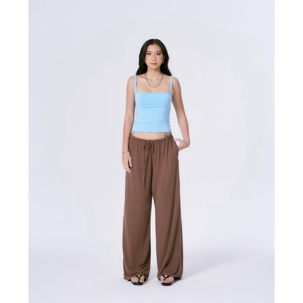 Atipashop - CALLER RAYON TANK TOP เสื้อสายเดี่ยว คอเหลี่ยม ผ้าเรย่อน ปักโลโก้ - 2