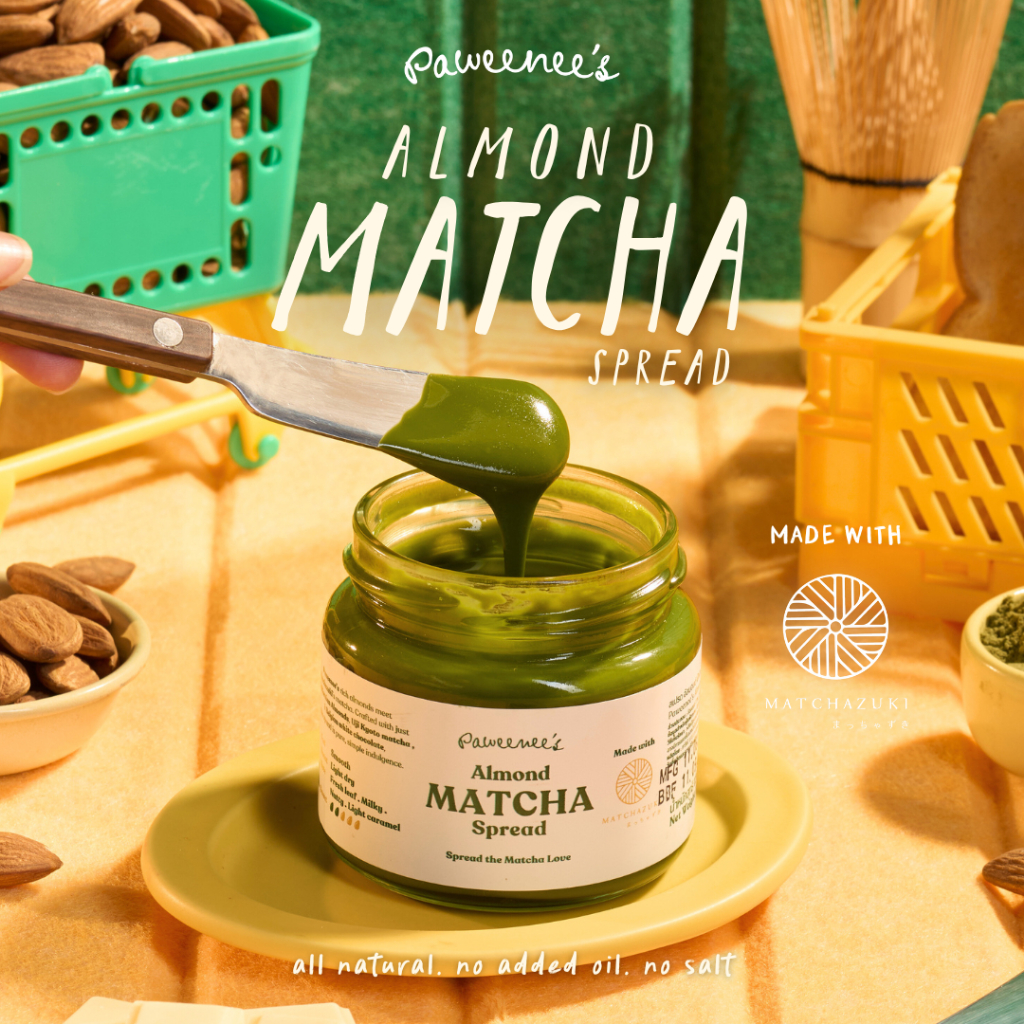 สเปรด Almond Matcha Spread อัลมอนด์มัทฉะ 120 g. | Paweenee’s
