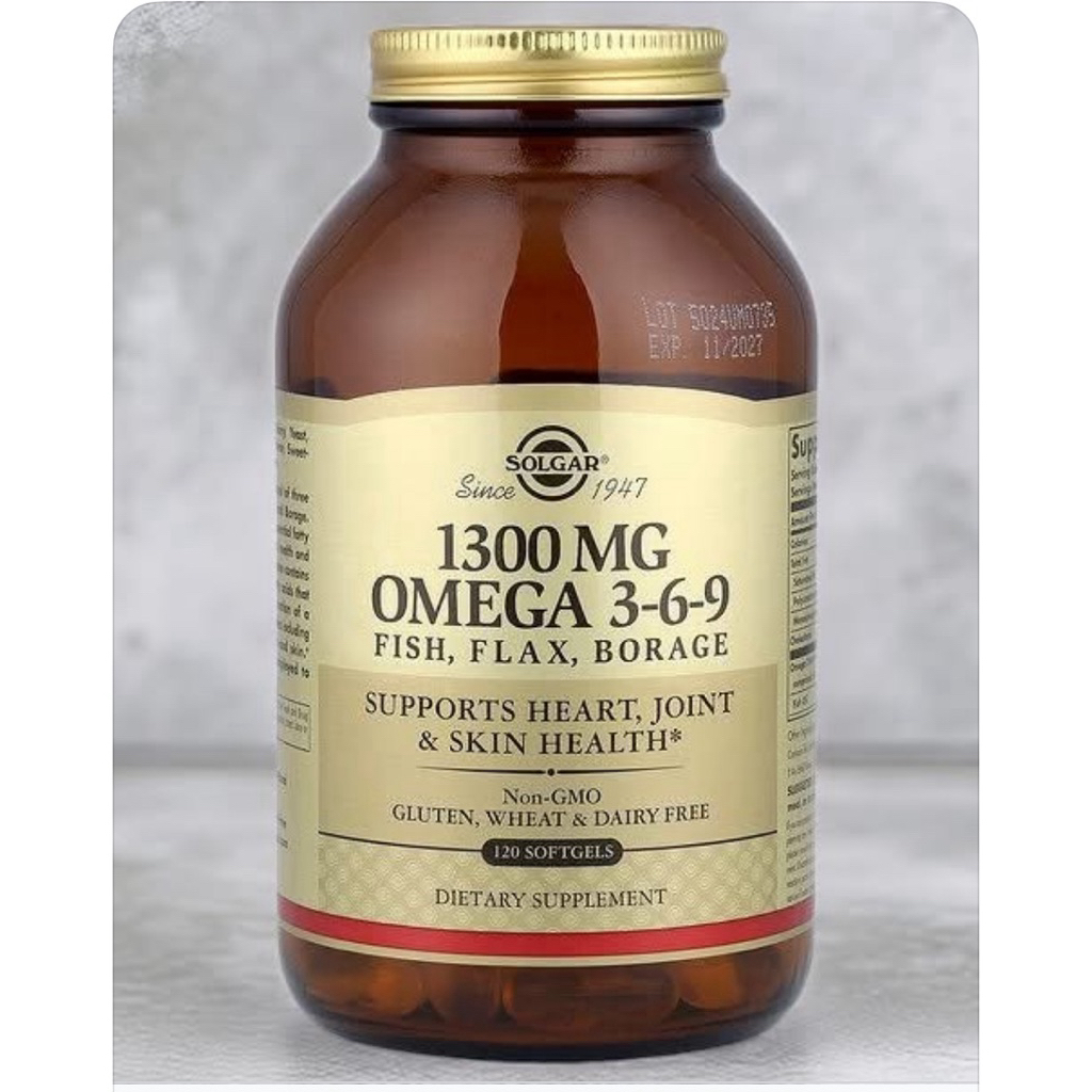 Solgar, Omega 3-6-9, 1,300 mg, 120 Softgels