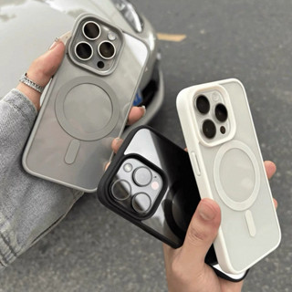 for iphone16 เคสอะคริลิคชาร์จได้ ขอบสี  งานกล่องขาว for iPho…