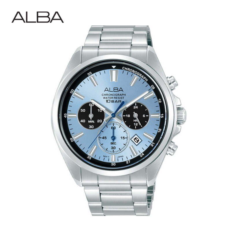 ALBA Sportive Quartz อัลบา นาฬิกาข้อ รุ่น AT3K33X ขนาด 42.5 mm.สีฟ้า