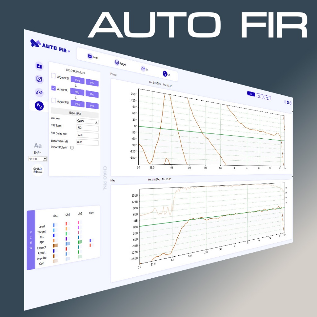 AUTO FIR โปรแกรมจัดการระบบลำโพงแบบเดียวกับ FIR Designer รับไฟล์ตรงจาก Smaart ได้เลย - Windows
