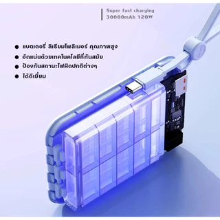 พาวเวอร์แบงค์ 30000mAh รุ่น 942 มีสายในตัว4ห้ว พกง่าย สะดวกสุด มาพร้อมสายชาร์จ