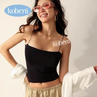⭐KOBENI⭐สายเดี่ยว มีฟองน้ำในตัว เต็มตัว มีหลายสีให้เลือก ผ้านิ่มยืดได้เยอะ ระบายอากาศ