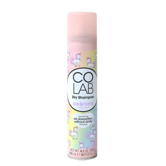 COLAB Dry Shampoo Unicorn 200ml. โคแล็บ ดราย แชมพู ยูนิคอร์น ทำความสะอาดเส้นผม