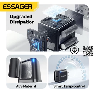Essager อะแดปเตอร์ชาร์จเร็ว Type C 20W สำหรับโทรศัพท์มือถือและแท็บเล็ต PPS PD QC 3.0 ที่ชาร์จแบบพกพา