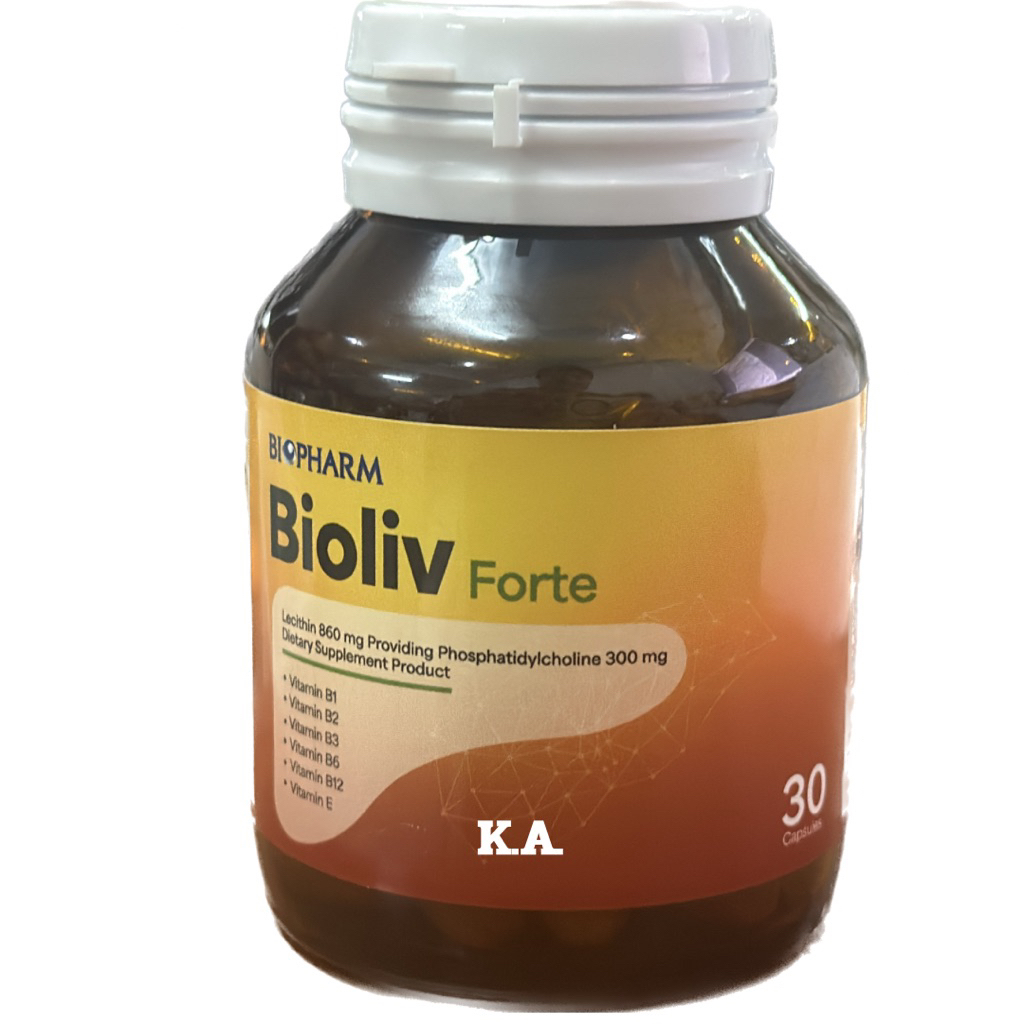 BIOPHARM BIOLIV FORTE 30 CAP วิตามินบำรุงตับ 30 แคปซูล (ไบโอลีฟ ฟอร์ท) 1 ขวด10460