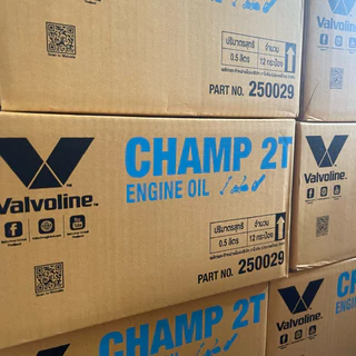 ยกลัง!! วาโวลีน Valvoline Champ 2T ขนาด 0.5 ลิตร (บรรจุ 12 ขวด) เป็นน้ำมันเครื่องสำหรับเครื่องยนต์ 2 จังหวะ
