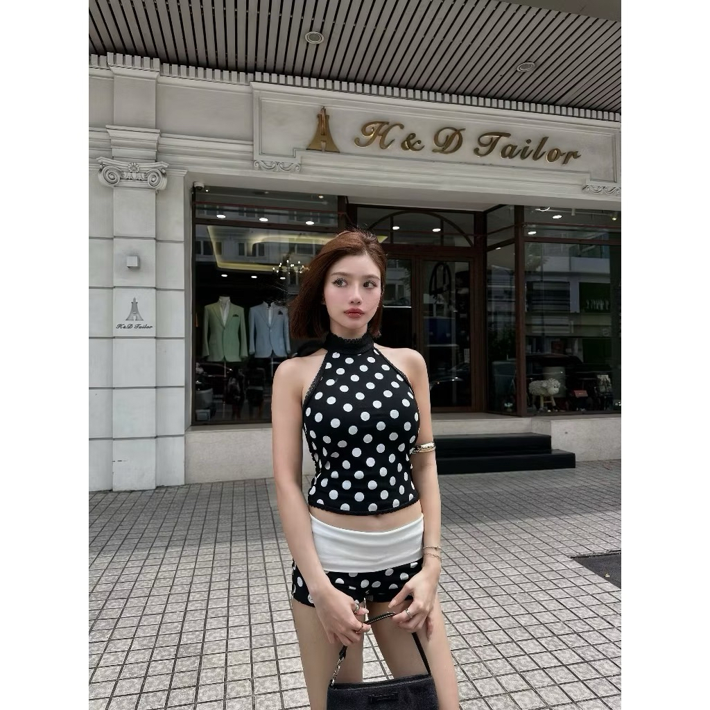 ชุดเซ็ตลายจุดแบรนด์killsystem.vnเวียดนาม