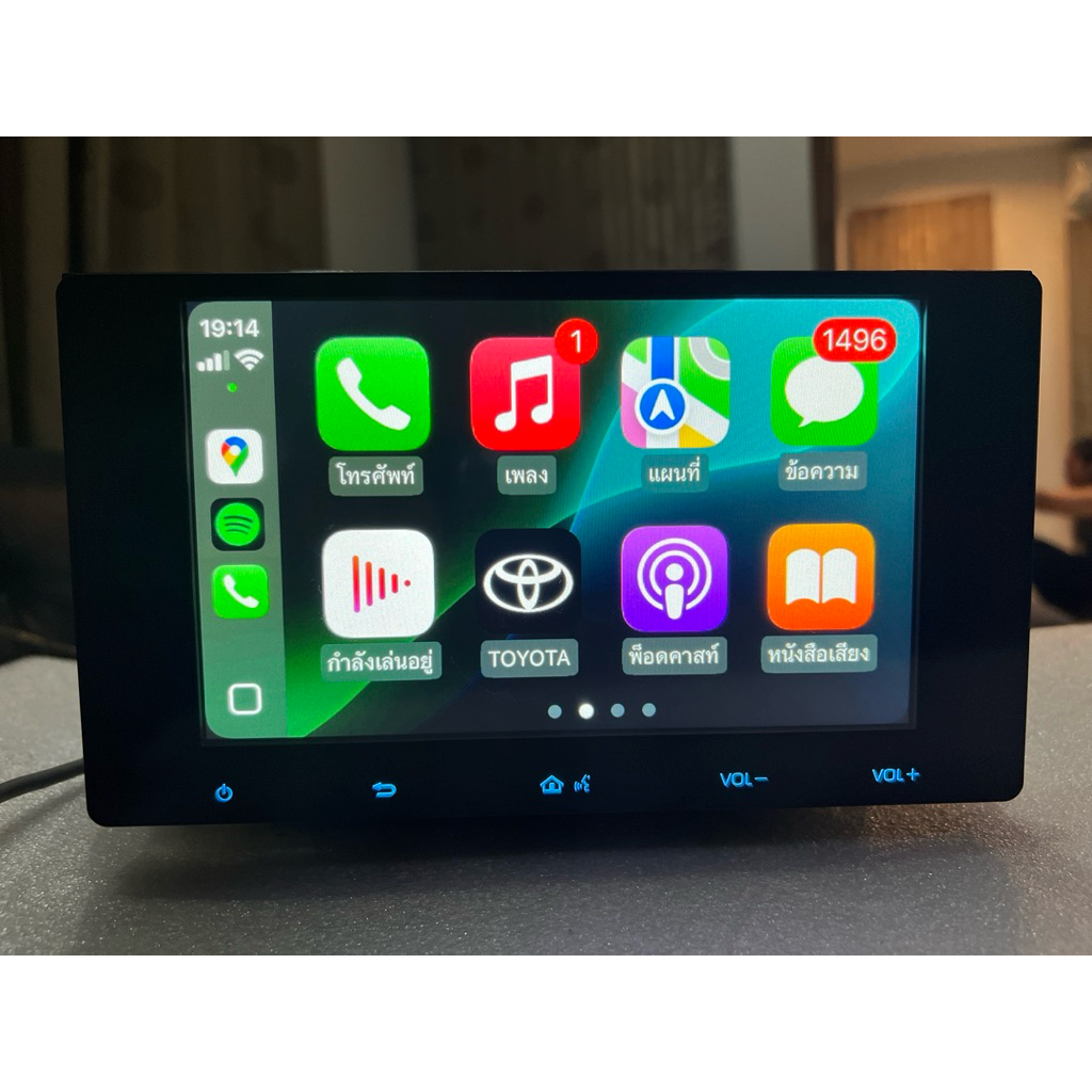 วิทยุจอ CarPlay toyota แท้ตรงรุ่น hiace 300 รุ่นเดียวกับตัวนำเข้าพวงมาลัยซ้าย