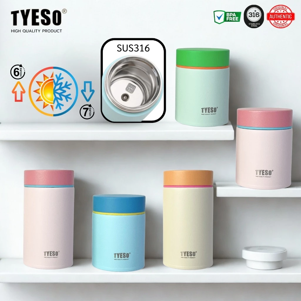 TYESO กระบอกน้ำไซส์มินิ พกพาง่าย สแตนเลส 316 ใช้งานได้ทั้งร้อนและเย็น ฝาปิดสนิทไม่รั่วซึม