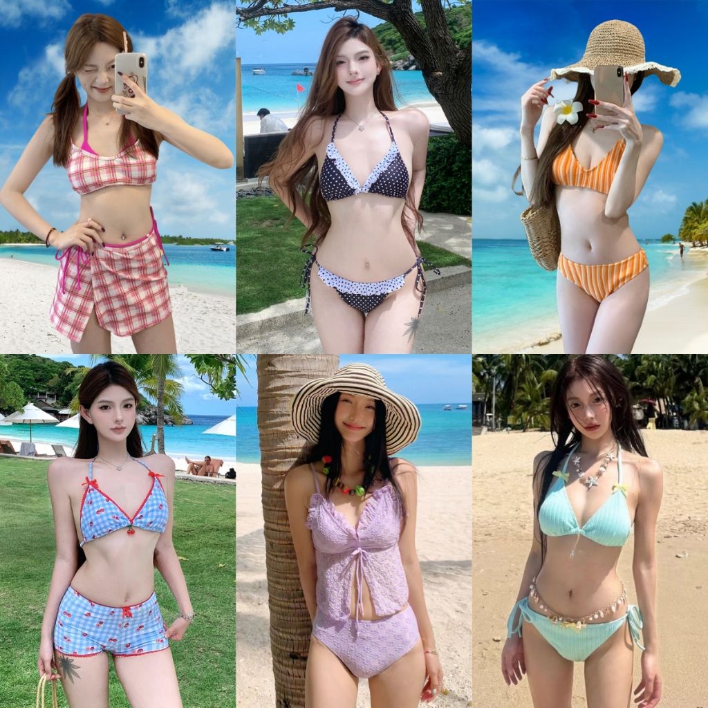 รุ่นล่าสุด  ✨bikini  เซ็กซี่   บรา  ชุดไปทะเล     ดีไซน์แบบผูกเชือก มีหลายสไตล์ให้เลือก    ส่งไวจากไทย