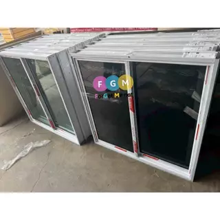 [สินค้ามี รับประกัน!!] หน้าต่างบานเลื่อนสำเร็จรูป MC 100x100ซม. หน้าต่างอลูมิเนียม เลื่อน จัดส่งไว!!