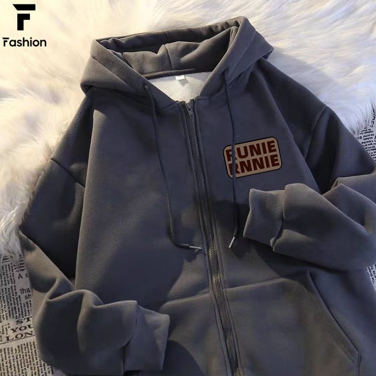 แจ็กเก็ตสเวตเตอร์ฮู้ดคู่ zip unisex ใส่สบาย เนื้อผ้านุ่ม หลวมพอดีตัว สไตล์เกาหลี เหมาะสำหรับผู้หญิง ผู้ชาย - รูปที่ 2