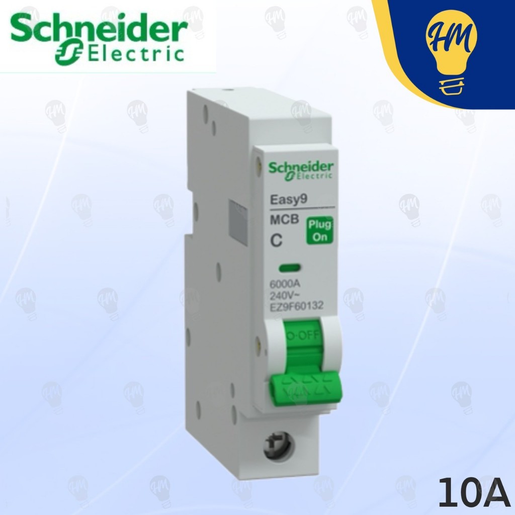 Schneider เซอร์กิต เบรกเกอร์ แบบ Plug On 1P รุ่น Easy9 10A 16A 20A 32A