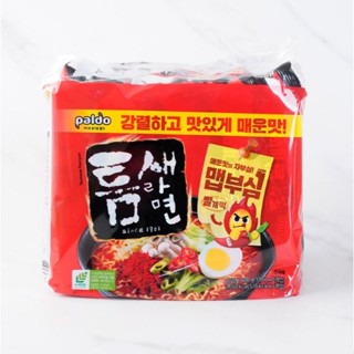 พร้อมส่ง 틈새라면 빨계떡 บะหมี่กึ่งสำเร็จรูป รสเผ็ดมาก Paldo Teumsa…
