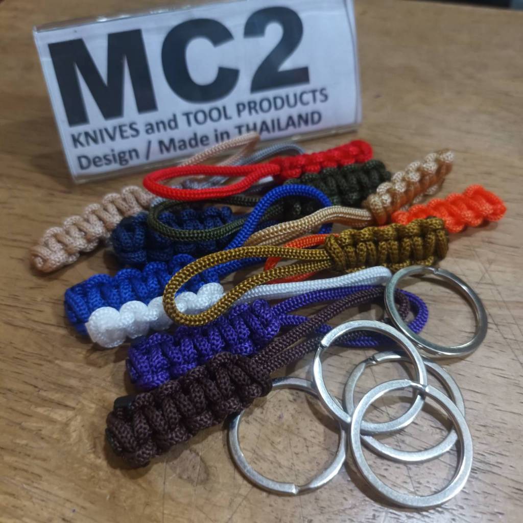 Tec40 Stainless Steel Keychain Paracord Lanyard 2mm PLYS316L UNIT 22 DIVER APPROVED พวงกุญแจ พาราคอร์ด หัวซิป Zip puller