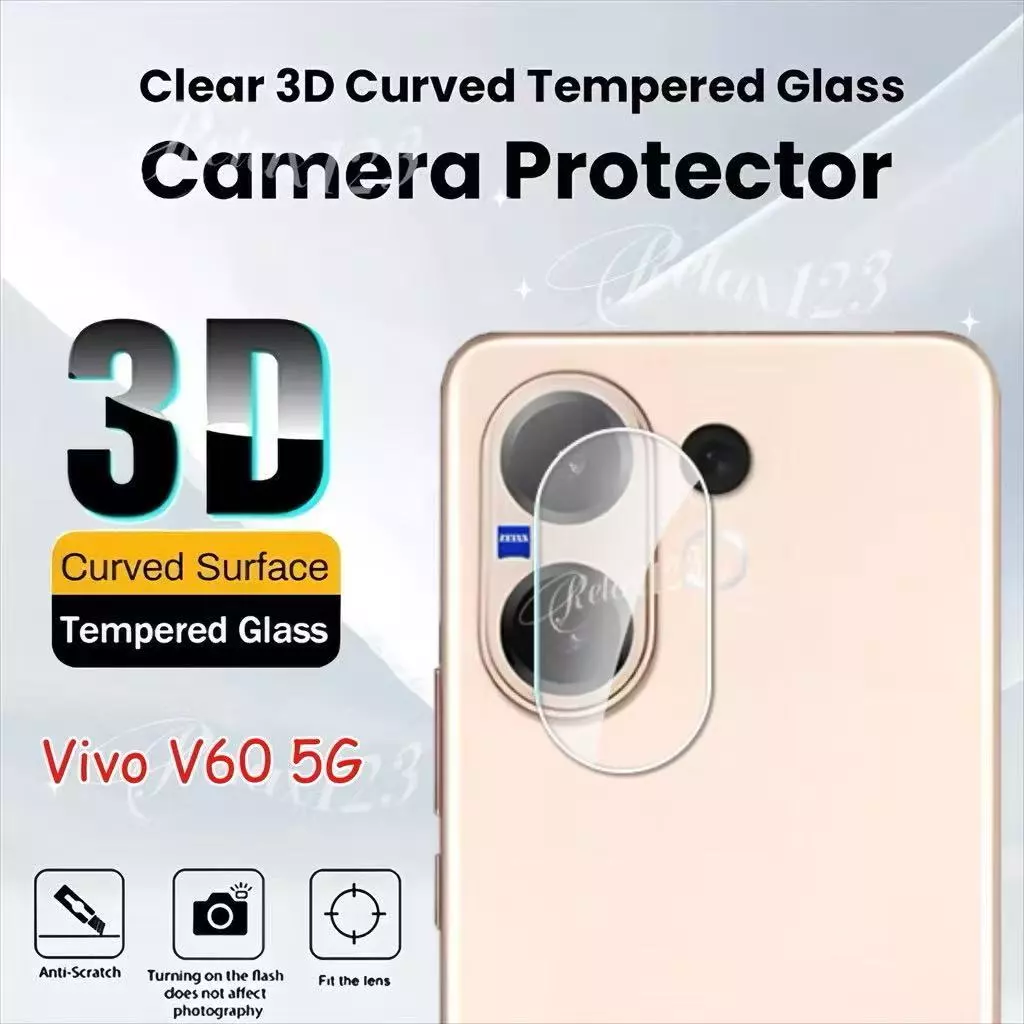 ฟิล์มกระจกกันรอย เลนส์กล้อง เต็มเลนส์ Vivo V60 ฟิล์มเลนส์กล้อง