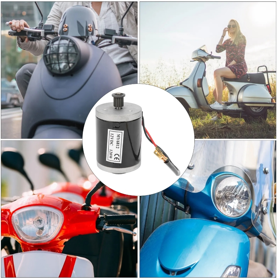 My6812 Dc 120w 12v / High Speed Motor With Sprocket Scooter  Small Brush Motor 2500 Rpm