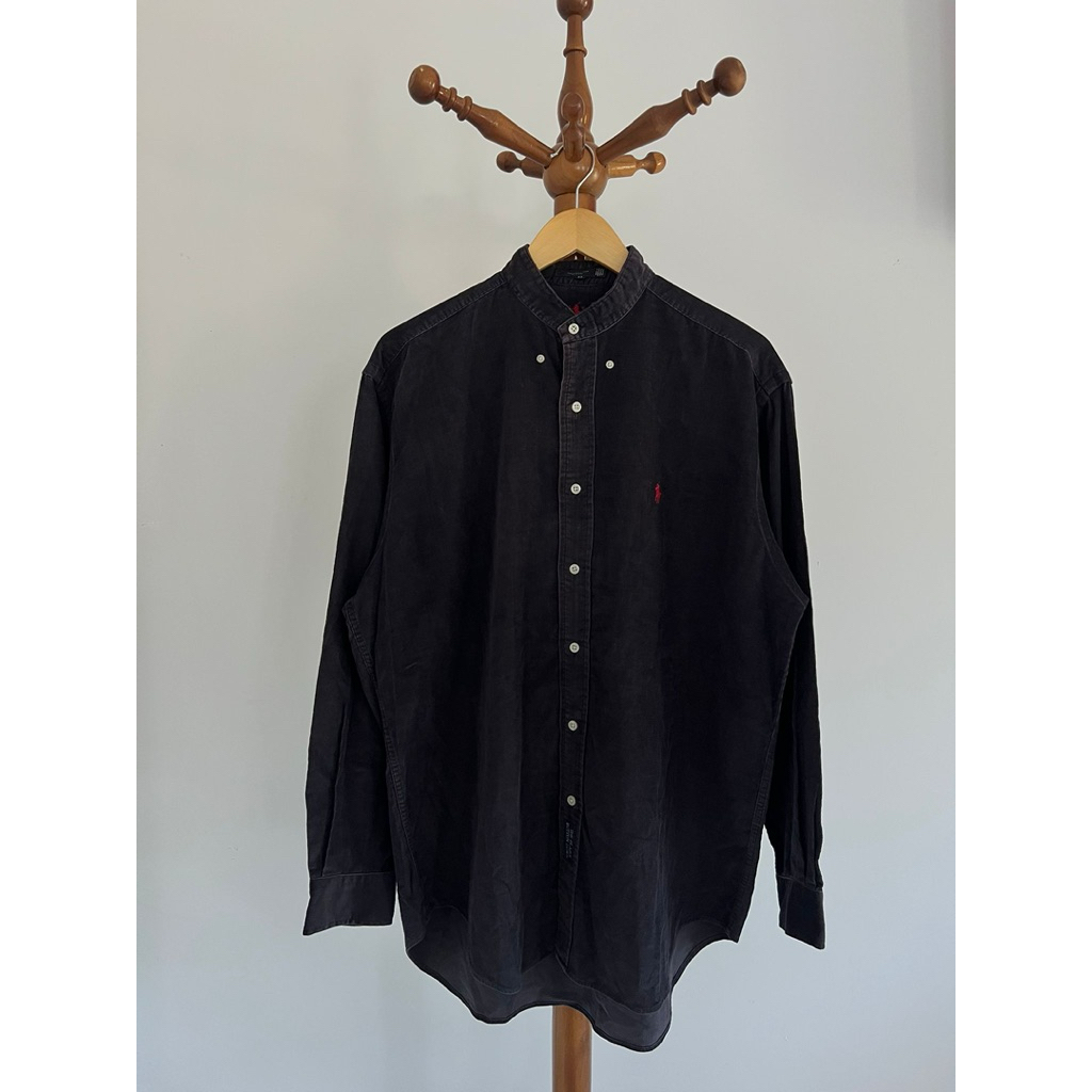 เชิ้ตแขนยาว คอจีน Polo Ralph Lauren รอบอก 52“ ผ้าลูกฟูก