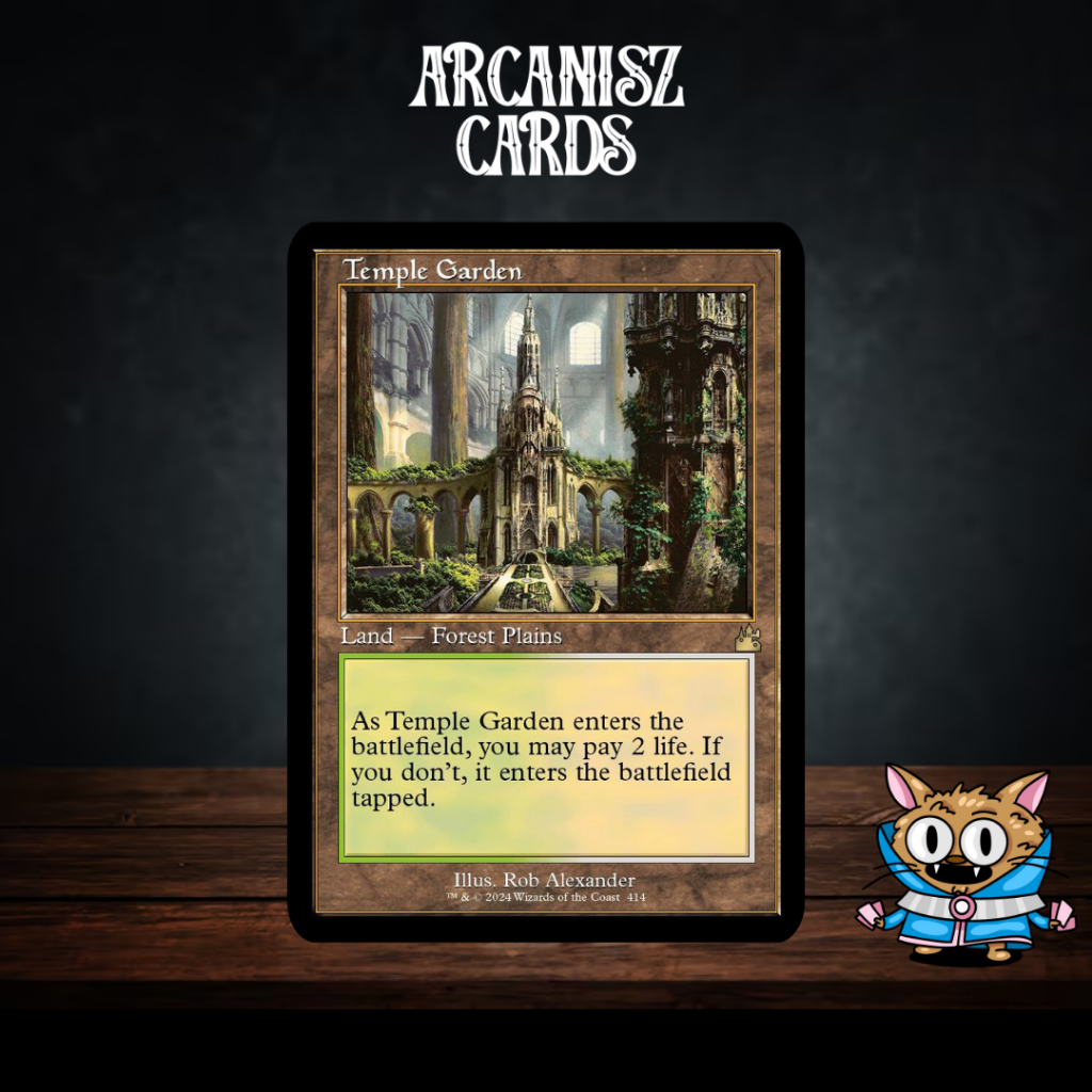 Temple Garden Retro Non Foil (ไม่ฟอย) การ์ด Magic The Gathering Ravnica Remastered