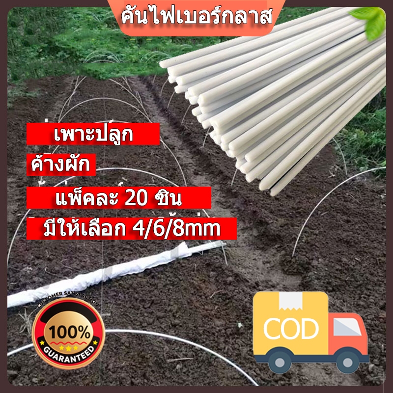 4/6/8mm GLASS FIBER TUBE (แท่งกลมตัน) แพ็คละ 20ชิ้น มีให้เลือกหลายขนาด ไม้ค้ำต้นไม้ หลักไม้เลื้อย เสาต้นไม้ ไม้ค้ำยันต้น