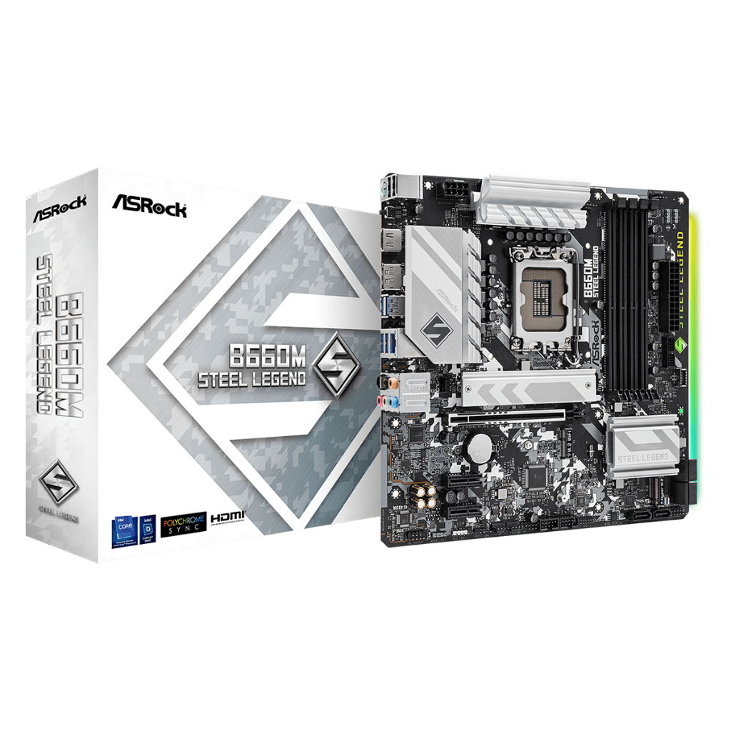 MAINBOARD (เมนบอร์ด) 1700 ASROCK B660M STEEL LEGEND (DDR4) พร้อมส่ง