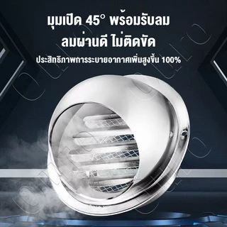 ส่งถุงกรู ฝาครอบช่องระบายอากาศ 4/6/8/10/12นิ้ว สแตนเลส เครื่องดูดควัน พร้อมตะแกรงกันแมลง หน้ากากช่องระบายอ