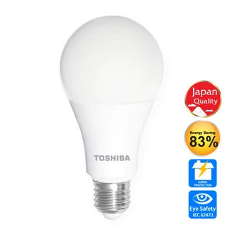 [คุ้ม! 1แถม1] TOSHIBA LED BULB A70 15W หลอดใหญ่ สว่าง ถนอมสายตา สีขาว /เหลือง หลอดไฟโตชิบา