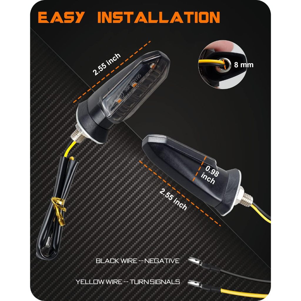 SEAMETAL 2ชิ้น ไฟเลี้ยว led รถจักรยานยนต์หลอดไฟเลี้ยว 12V Motorcycle Turn Signal Lamp - รูปที่ 2