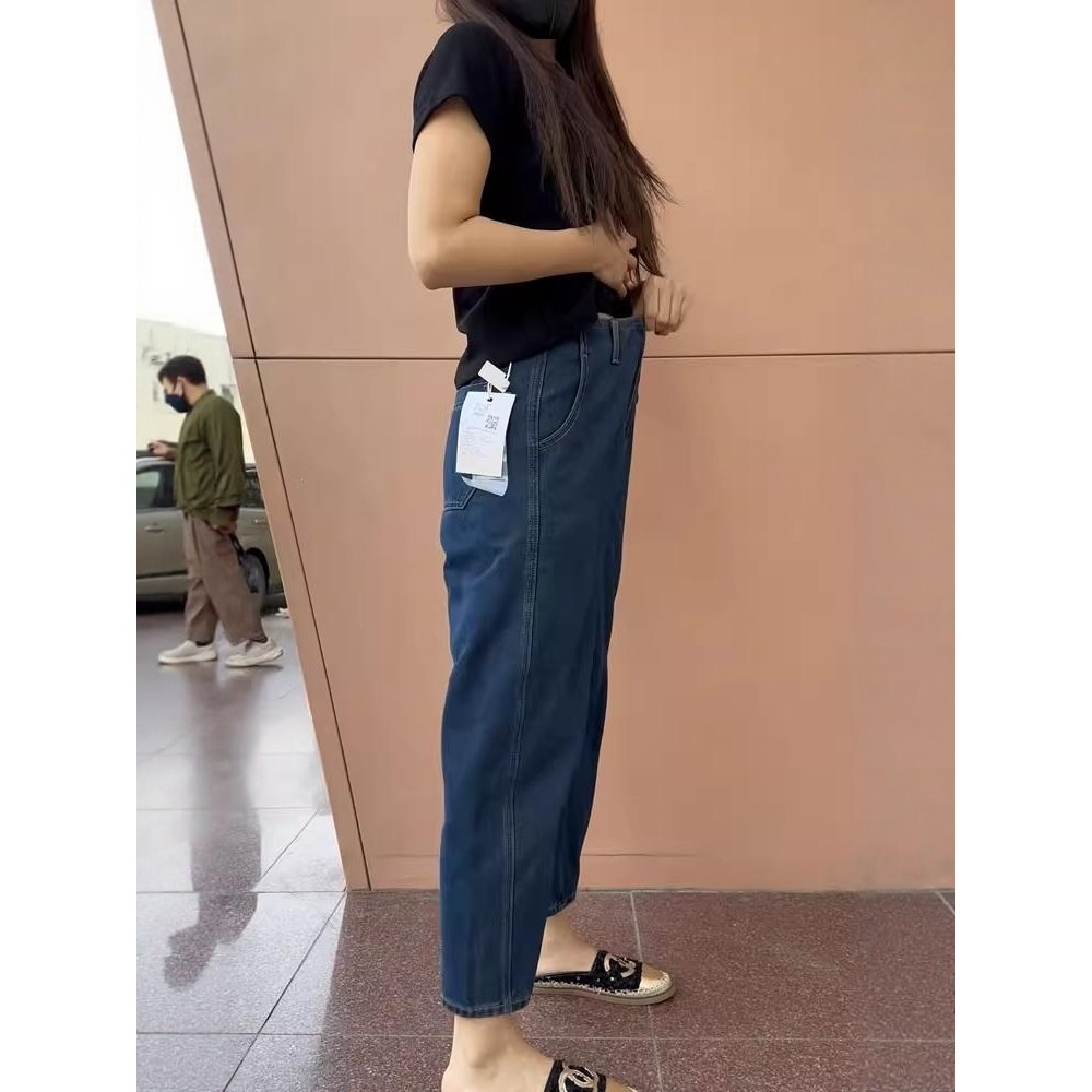 Beautified  กางเกงยีนส์ยืด 9 ส่วน เอวสูงสไตล์วินเทจ ดูผอมสำหรับสาวไซส์ใหญ่ V125 - รูปที่ 3