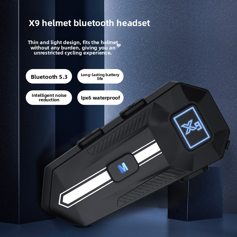 X9 Helmet headphones, wireless Bluetooth music headphones, waterproof, dual noise cancellation, long