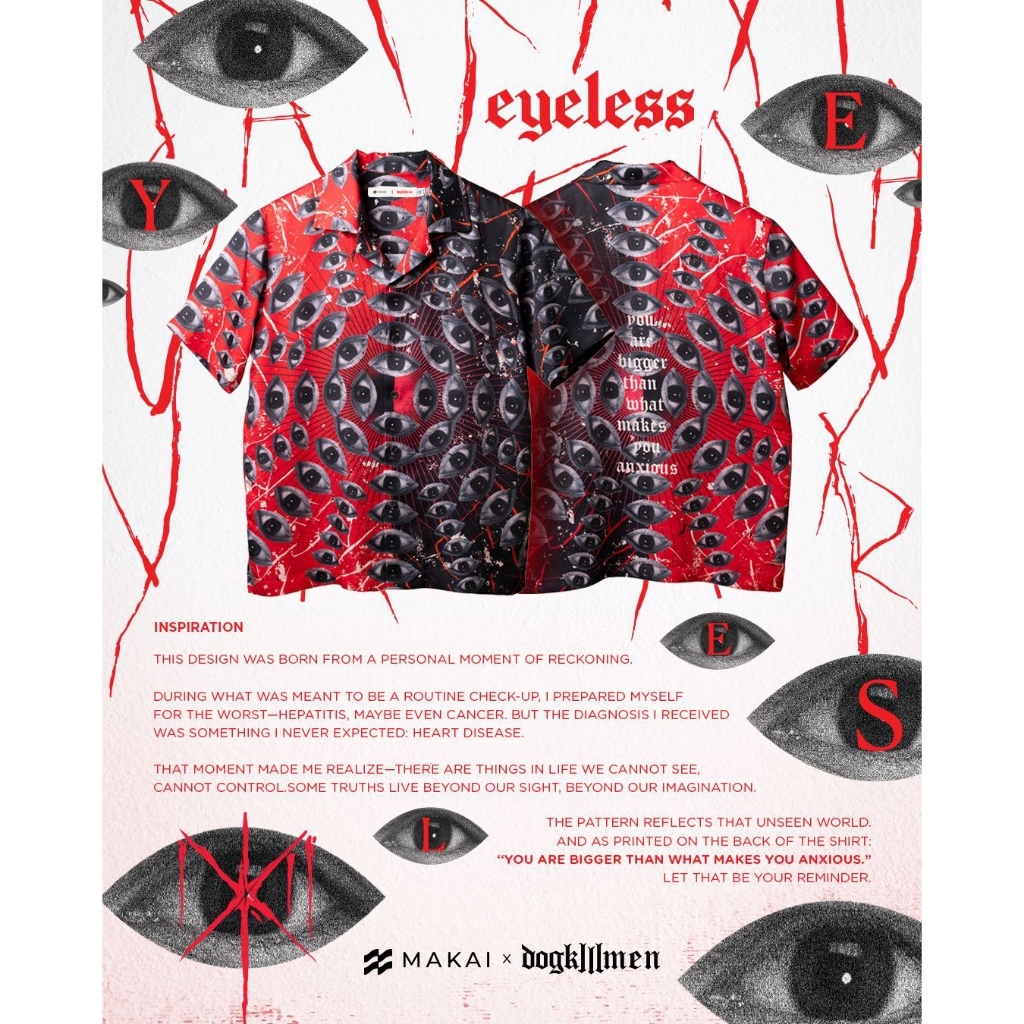 MAKAIxDogKillMen Collector's Edition เสื้อเชิ้ตฮาวาย EYELESS Hawaiian Shirt